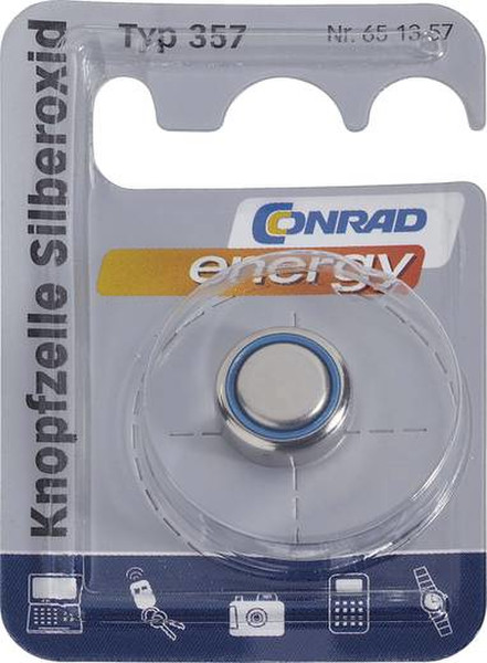 Conrad 651357 Silver-Oxide 1.55V non-rechargeable battery