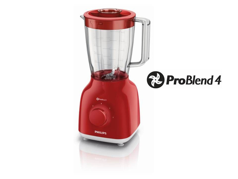 Philips Daily Collection HR2122/00 Tabletop blender 400W Red blender