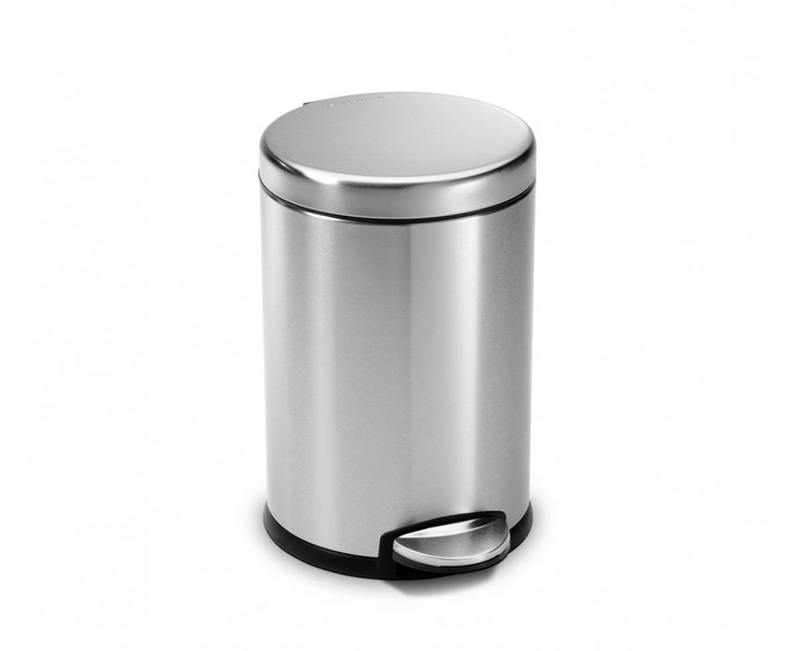 simplehuman CW1854CB 3L Round Stainless steel Black,Stainless steel trash can