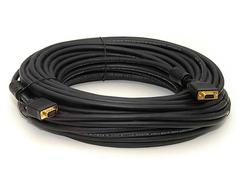 Monoprice VGA/VGA, M/F, 30.48 m 30.48m VGA (D-Sub) VGA (D-Sub) Black VGA cable