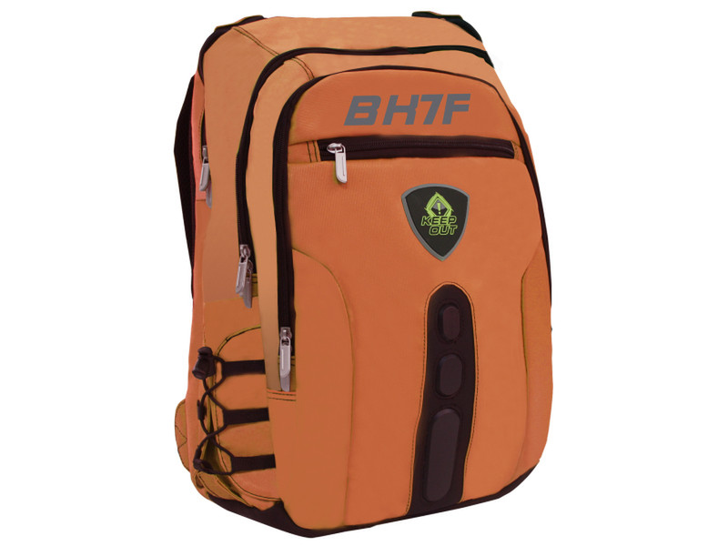 KeepOut BK7F Faux leather,Nylon Black/Orange backpack