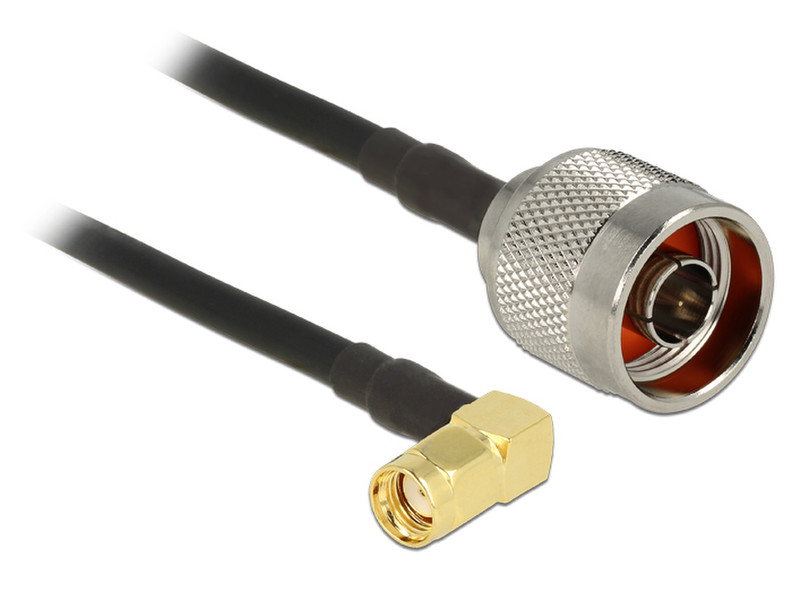 DeLOCK 0.3m, N/RP-SMA 0.3m RP-SMA Black coaxial cable