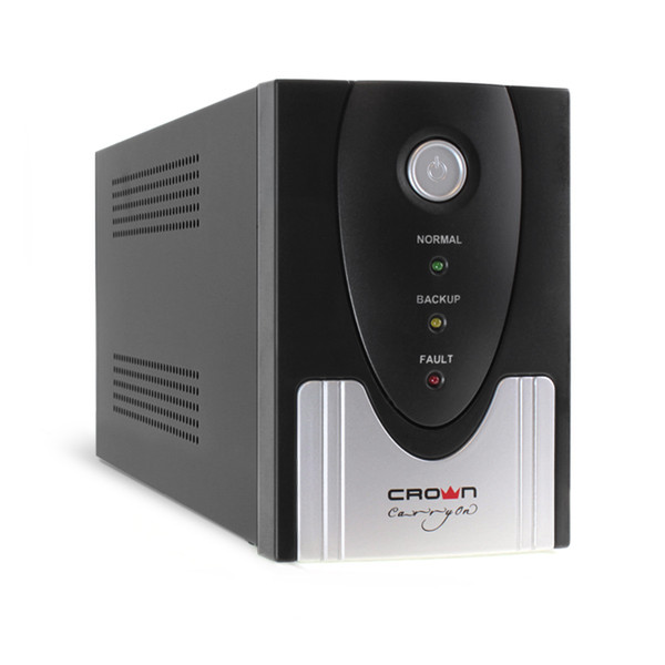 Crown Micro CMU-SP650 EURO Standby (Offline) 650VA 3AC outlet(s) Tower Black,Silver uninterruptible power supply (UPS)