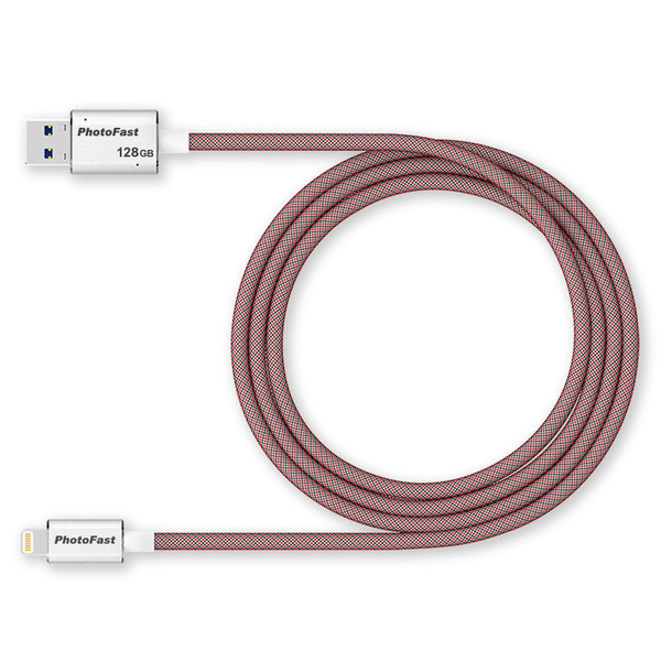 Photofast MCG3U3R1M128GB 128GB USB 3.0 (3.1 Gen 1) Typ A Rot, Weiß USB-Stick