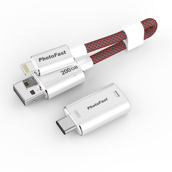Photofast MCG3U3R200GBAD 200ГБ USB 3.0 (3.1 Gen 1) Тип -A Красный, Белый USB флеш накопитель