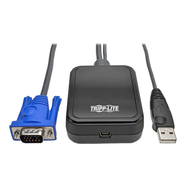 Tripp Lite KVM Console to USB 2.0 Portable Laptop Crash Cart Adapter with File Transfer and Video Capture, 1920 x 1200 @ 60 Hz