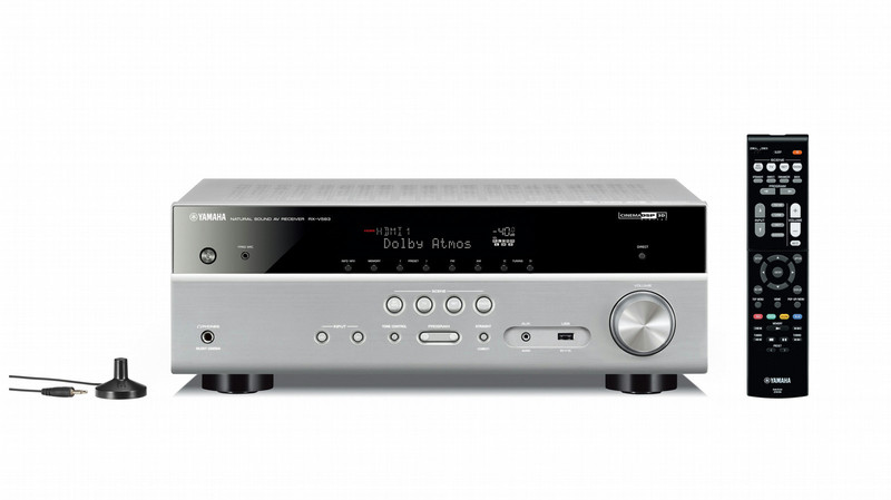 Yamaha RX-V583 80Вт 7.2канала Объемный звук 3D Титановый AV ресивер