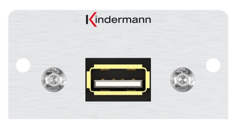 Kindermann 7444000922 USB Aluminium Steckdose