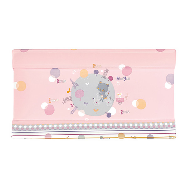 Brevi Universal Fabric,Plastic Multicolour,Pink Flat changing mat