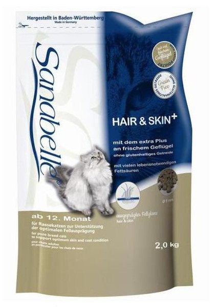 Sanabelle HAIR & SKIN 2000г Для взрослых Птица сухой корм для кошек