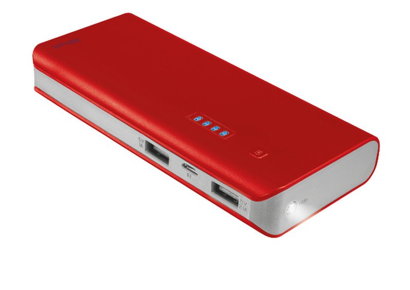 Trust PRIMO Lithium-Ion (Li-Ion) 10000mAh Red power bank