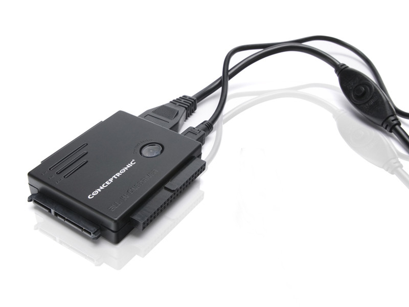 Conceptronic Serial ATA & IDE -> USB & eSATA adapter USB 2.0 eSATA, PATA (IDE), SATA Черный кабельный разъем/переходник
