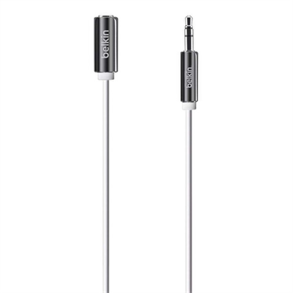 Belkin Mixit 1.2м 3,5 мм 3,5 мм Хром, Белый аудио кабель