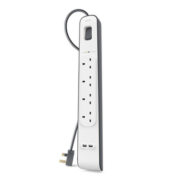 Belkin BSV401sa2M 4AC outlet(s) 2m Black,White surge protector