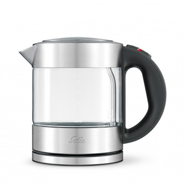 Solis Cristallo 1.0 1L 2400W Black,Stainless steel,Transparent electric kettle