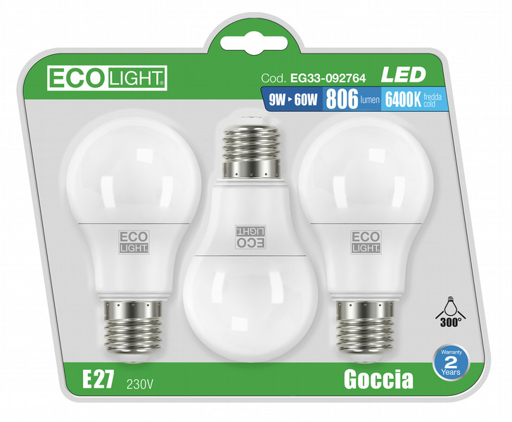 CENTURY EG33-092764 8.8W E27 Cool daylight LED bulb energy-saving lamp