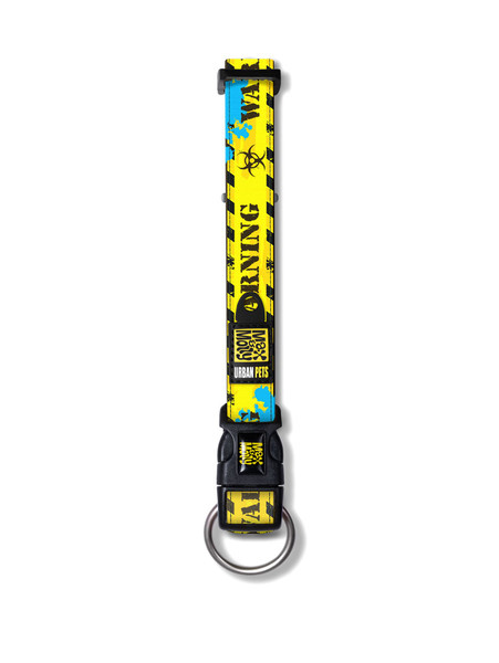 Max & Molly Dangerous Black,Blue,Yellow Neoprene,Nylon Medium Dog Standard collar pet collar