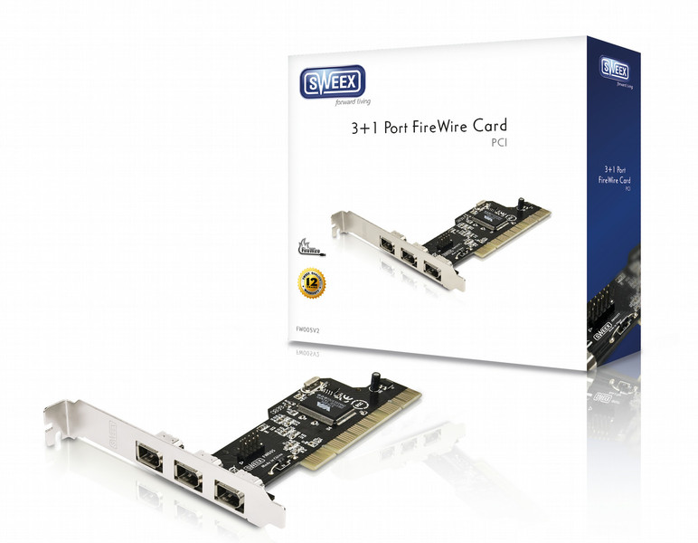 Sweex 3+1 Port FireWire Card PCI интерфейсная карта/адаптер