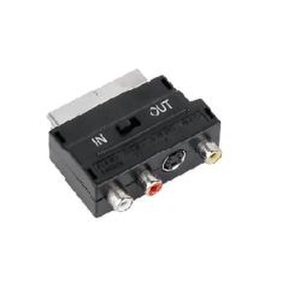 Nilox Scart M/3RCA + SVHS Scart RCA A/V + SVHS Черный кабельный разъем/переходник