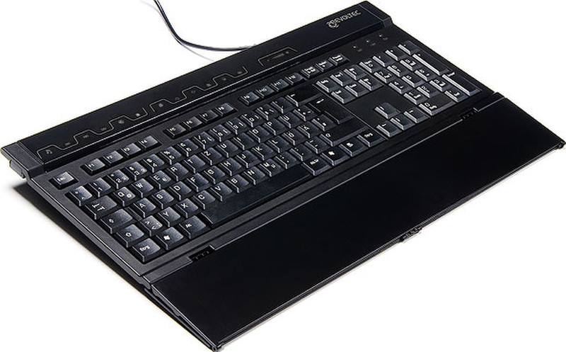 Revoltec Multimedia Keyboard K102 Touch USB QWERTY Black keyboard