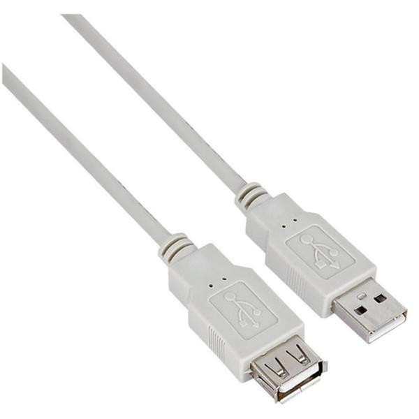 Nilox USB1-AA-MF2-B 2m White USB cable