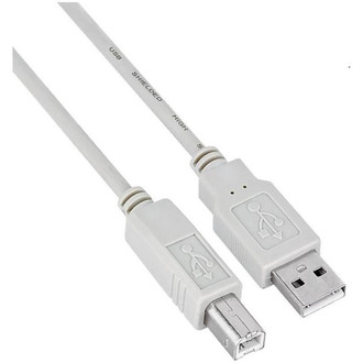 Nilox USB1-AB-MM3-B 3m USB A USB B White USB cable
