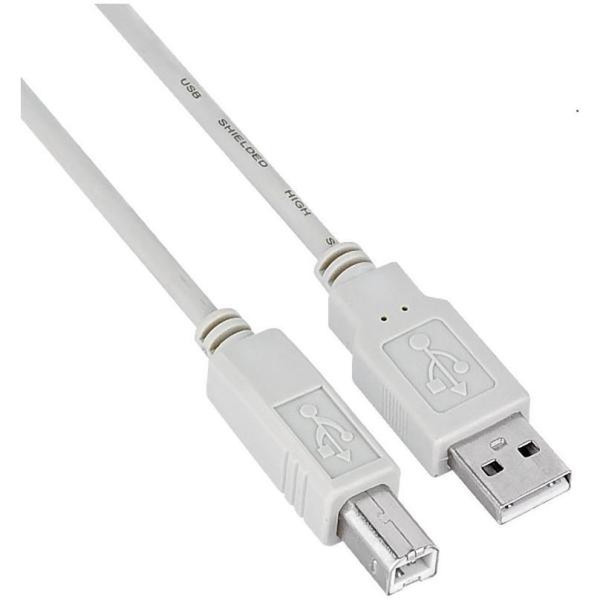 Nilox USB1-AB-MM3-B 3м USB A USB B Белый кабель USB