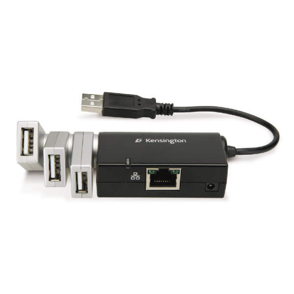 Kensington USB Mini Dock with Ethernet Schwarz, Silber
