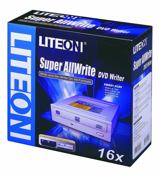 Lite-On 16x 8x 8x / 16x 6x 4x / 5x /16x + 48x 24x 48x Super AllWrite Internal optical disc drive