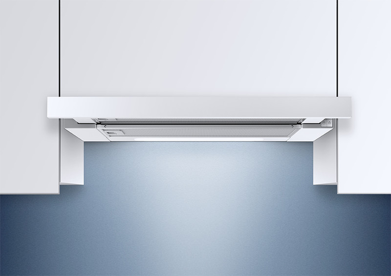 SIBIR 509704 Semi built-in (pull out) cooker hood 647m³/h A Weiß Dunstabzugshaube