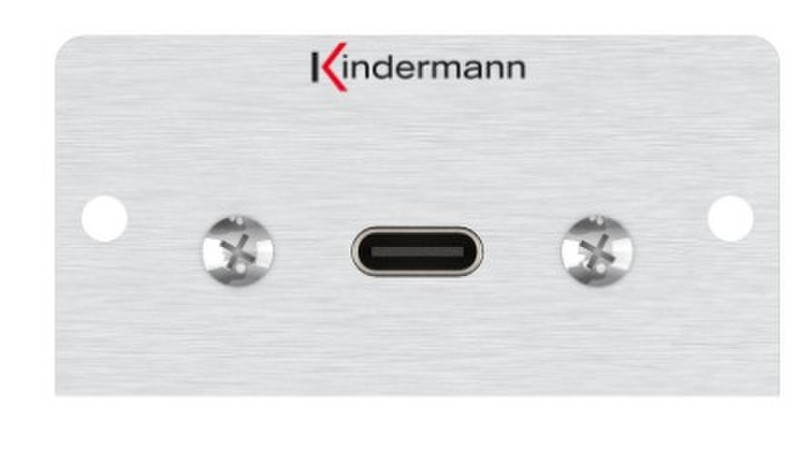 Kindermann 7444000548 USB C Aluminium socket-outlet