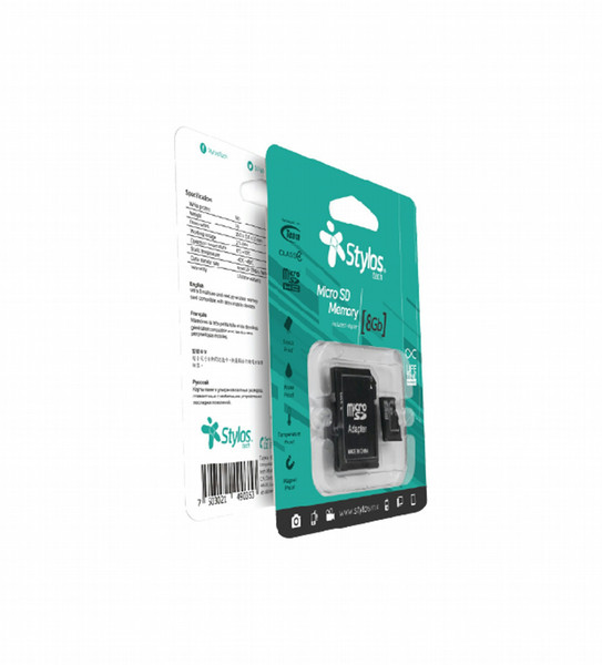 Stylos STMSD81B 8GB MicroSD Class 4 memory card