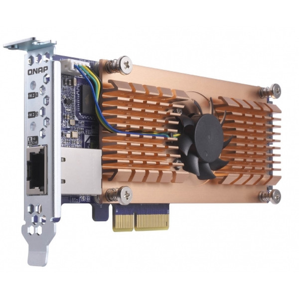 QNAP QM2-2P10G1T Внутренний PCIe,RJ-45 интерфейсная карта/адаптер