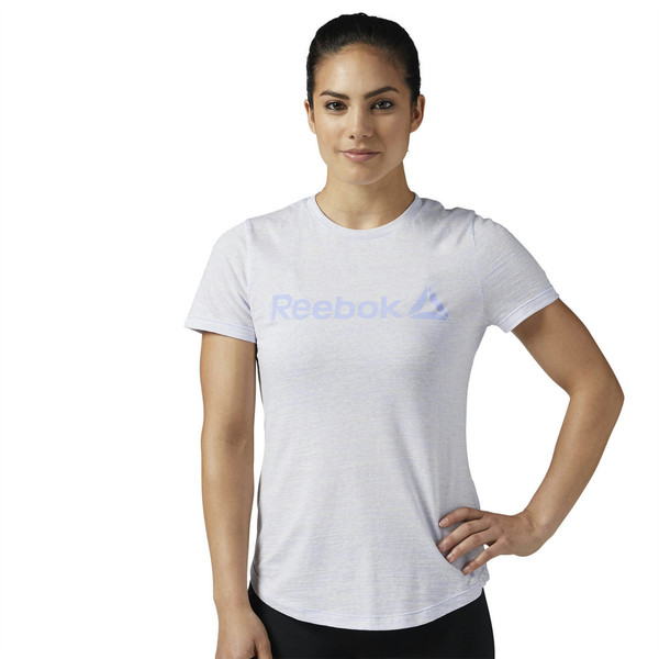 Reebok BS4024 XS T-shirt XS Kurzärmel Rundhals Blau, Weiß Frauen Shirt/Oberteil