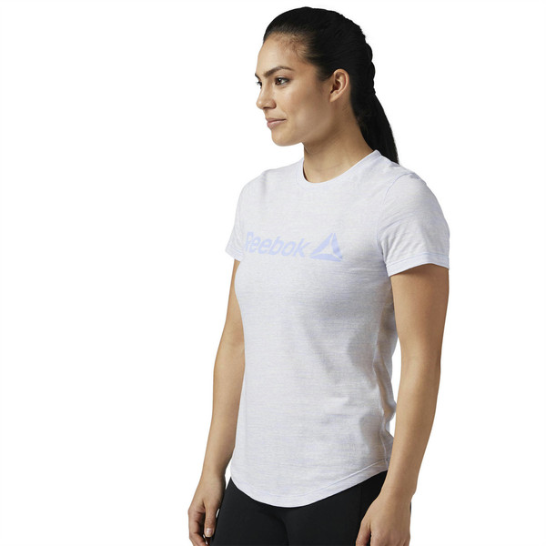 Reebok BS4024 M T-shirt M Short sleeve Crew neck Blue,White women's shirt/top
