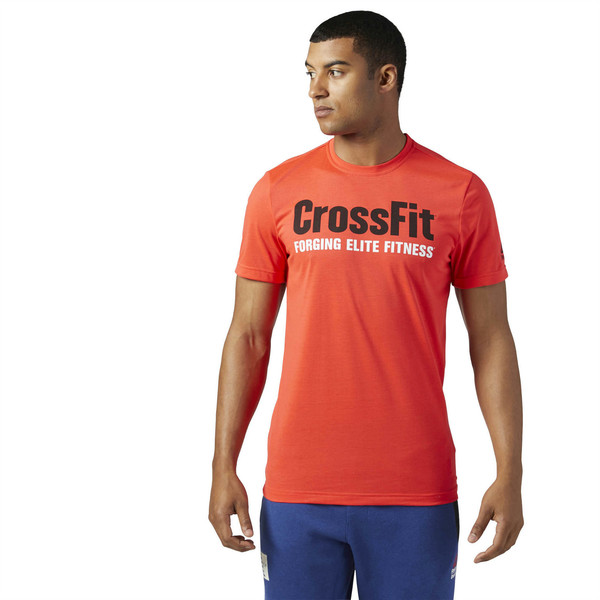 Reebok CrossFit BR0749 S Футболка S Короткий рукав Круглый вырез под горло Красный мужская рубашка/футболка
