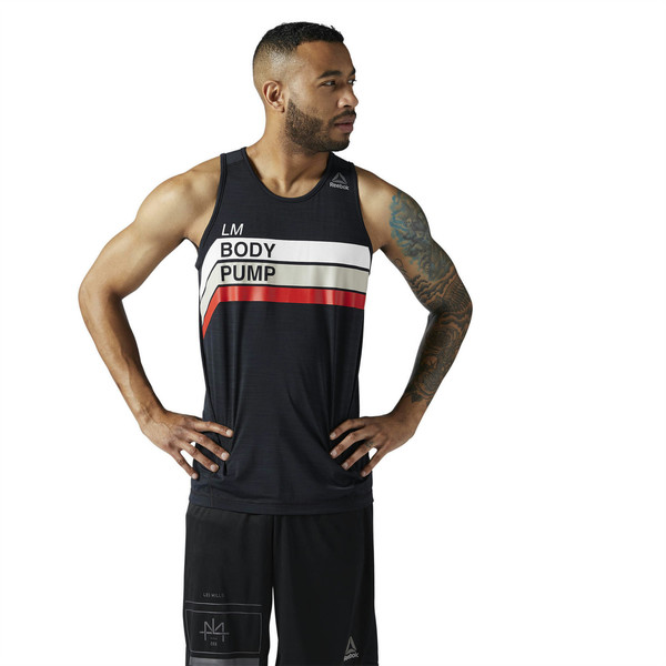 Reebok CE6705 L Tank top L Sleeveless Crew neck Black,Red,White men's shirt/top