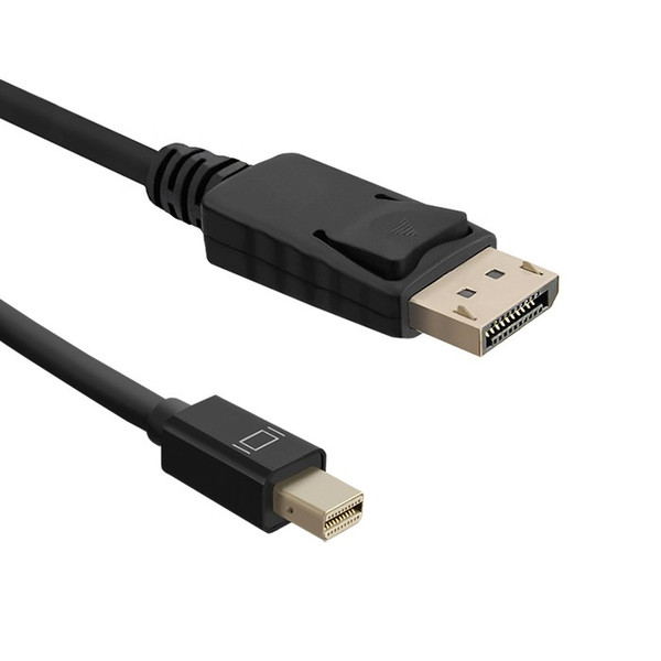 Qoltec 50434 1.8m Mini DisplayPort DisplayPort Black DisplayPort cable