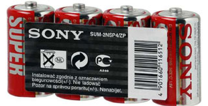 Sony Zinc Carbon battery SUM2NSP4 1.5В батарейки