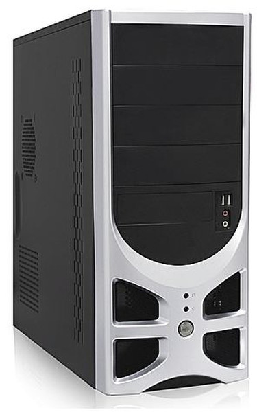 Foxconn TLA-570A-NP Midi-Tower Schwarz, Silber Computer-Gehäuse