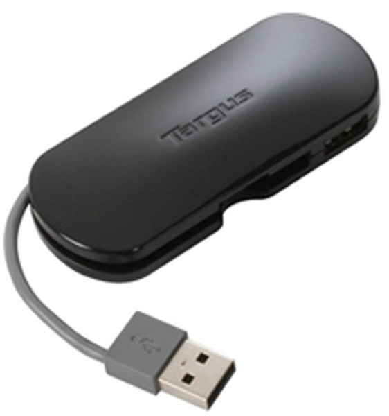 Targus 4-Port USB Hub 480Мбит/с Черный хаб-разветвитель