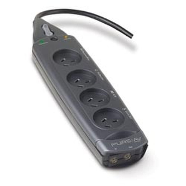 Belkin PureAV Series 4-Way 4AC outlet(s) Schwarz Spannungsschutz