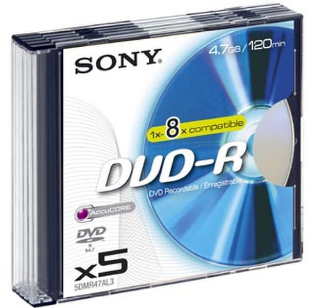 Sony DVD-R 4.7ГБ 5шт