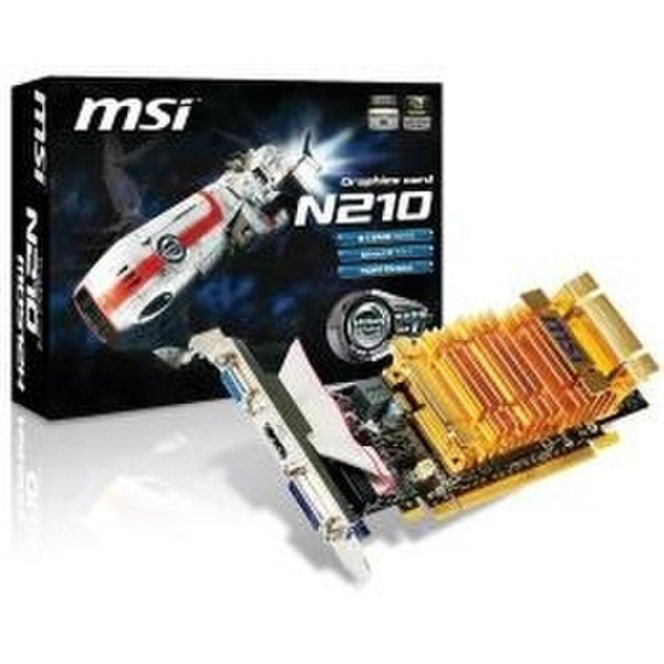 MSI N210-MD512H GeForce 210 GDDR2 graphics card