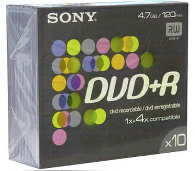 Sony Pack of 10 coloured DVD+R