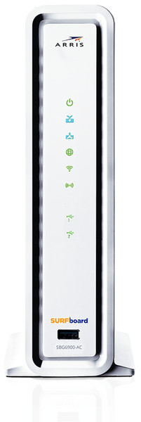 Arris SBG6900-AC Dual-Band (2,4 GHz/5 GHz) Gigabit Ethernet Weiß WLAN-Router