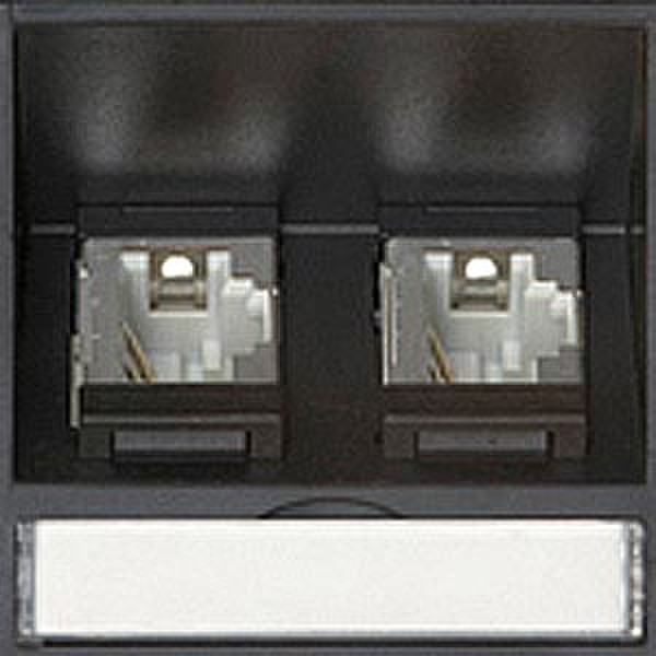 Kindermann 7443000524 2 x RJ-45 Black socket-outlet