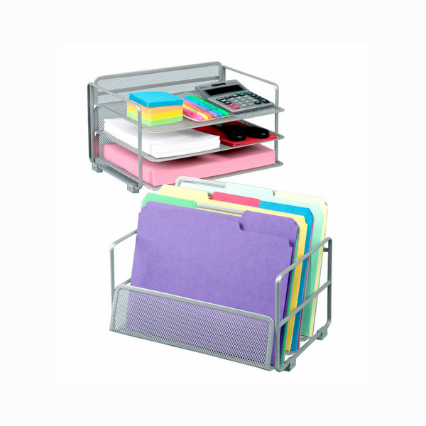 Seville Classics OFF42668 Stahl Champagner, Platin Box & Organizer zur Aktenaufbewahrung