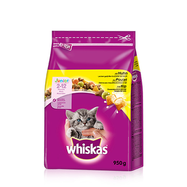 ‎Whiskas 267261 950г Kitten Курица сухой корм для кошек