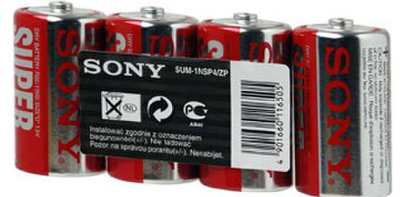 Sony Zinc Carbon battery SUM1NSP4 1.5В батарейки